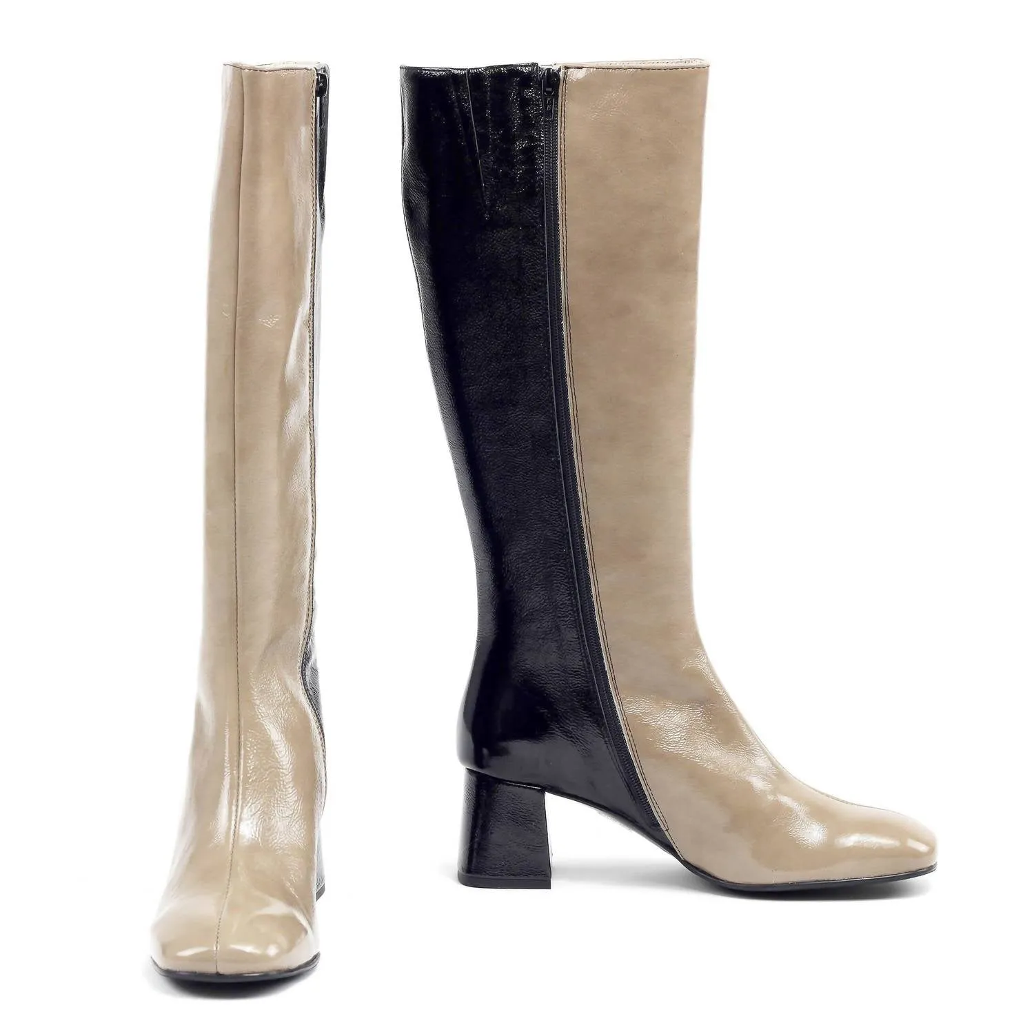 Women's Elegance Castoro Boots In Beige/black
