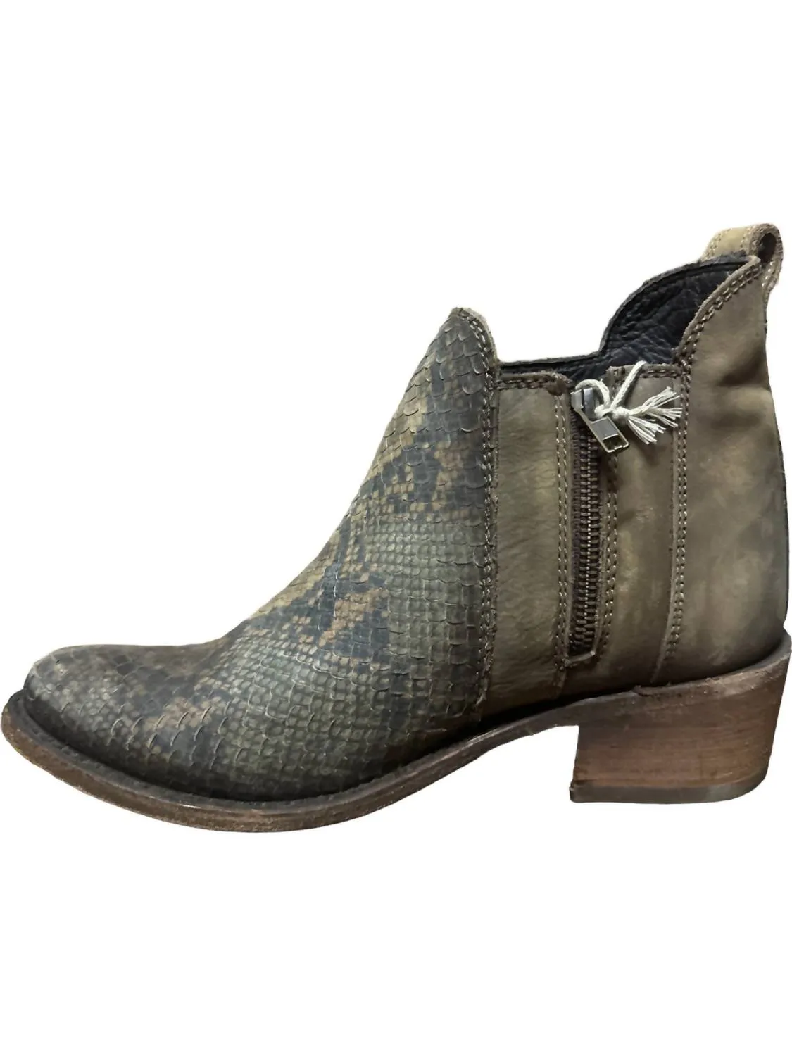 Women's Elsa Python Skin Boots In Brown