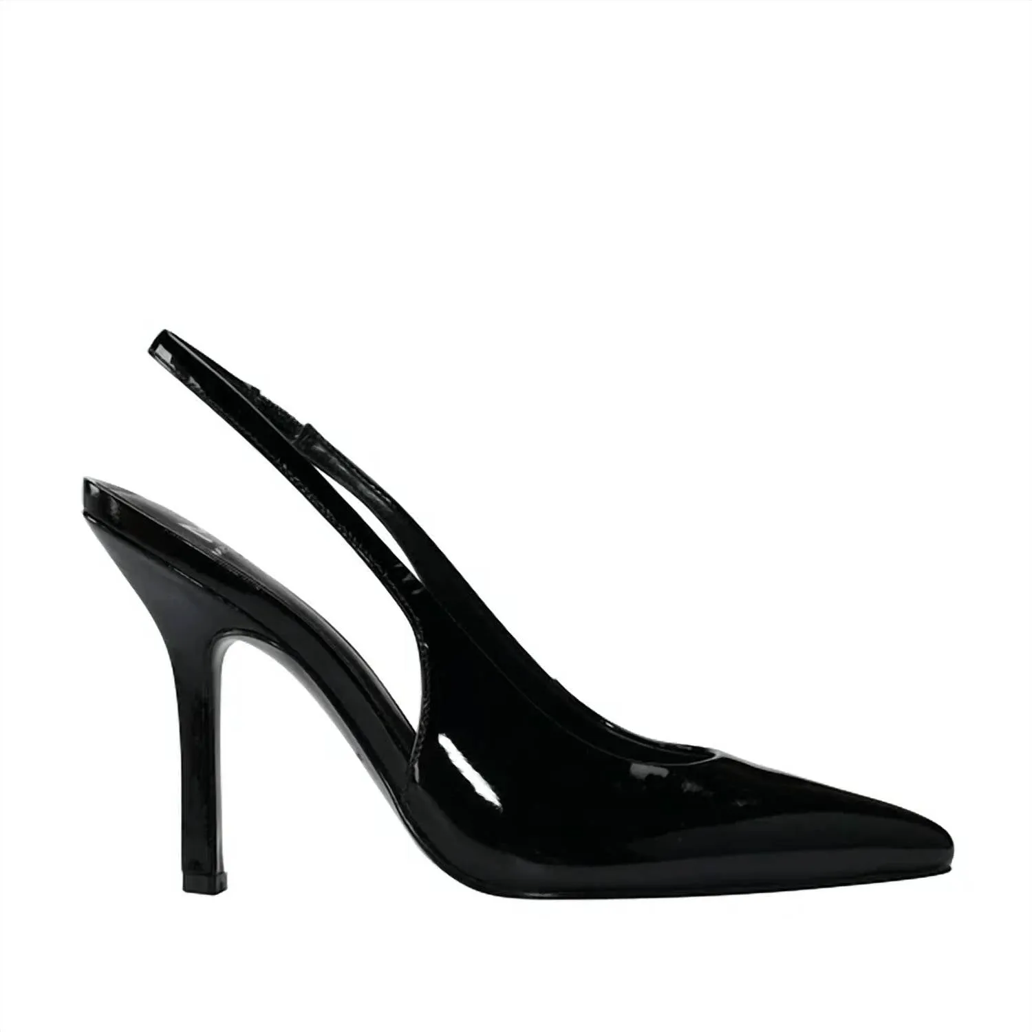 Women's Emalyn Patent Slingback Pump Shoe In Black
