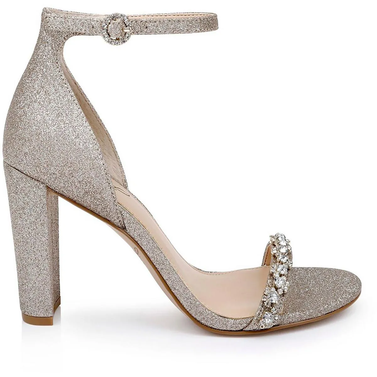 Womens Embellished Ankle Strap