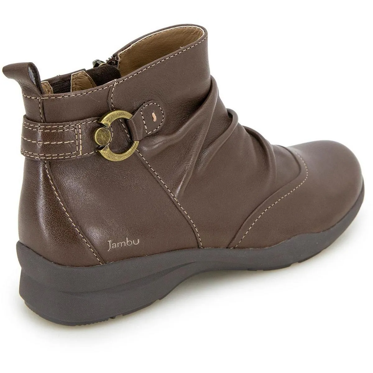 Womens Embellished Leather Ankle Boots