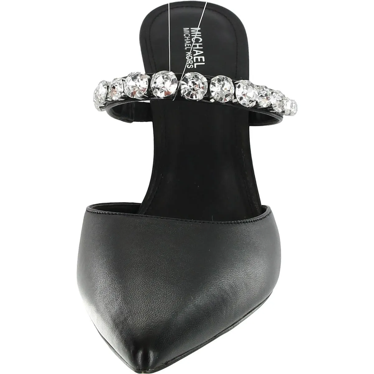 Womens Embellished Leather Mules