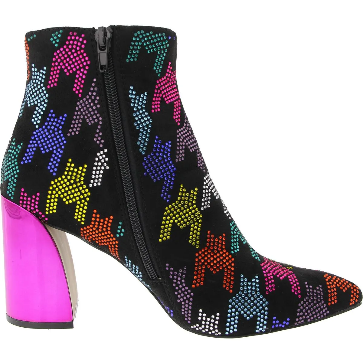 Womens Embellished Manmade Ankle Boots