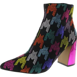 Womens Embellished Manmade Ankle Boots