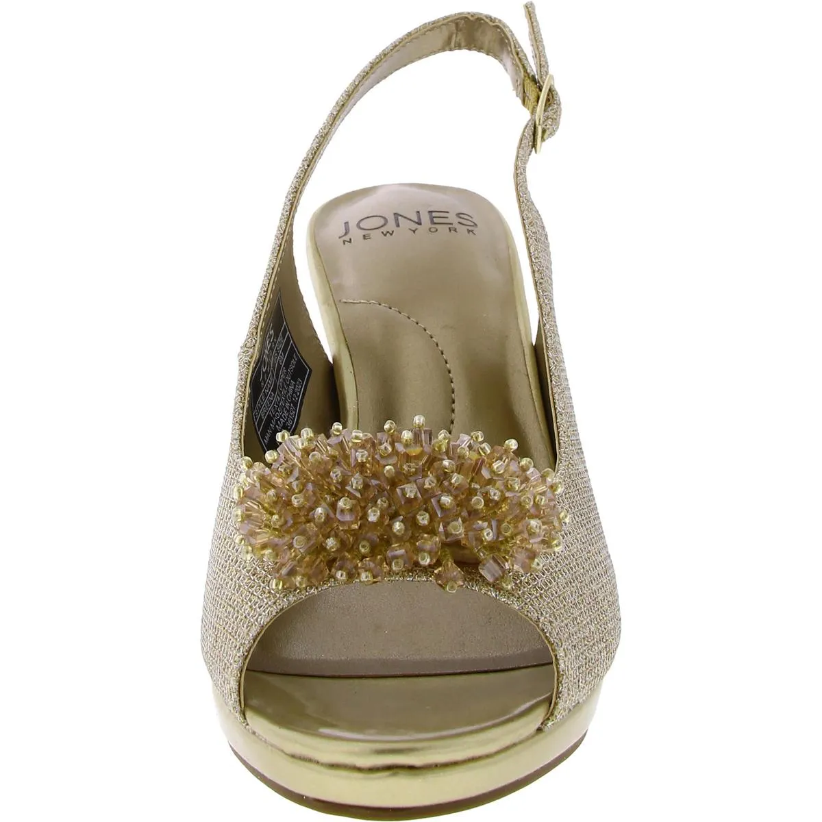Womens Embellished Slip-On Slingback Heels
