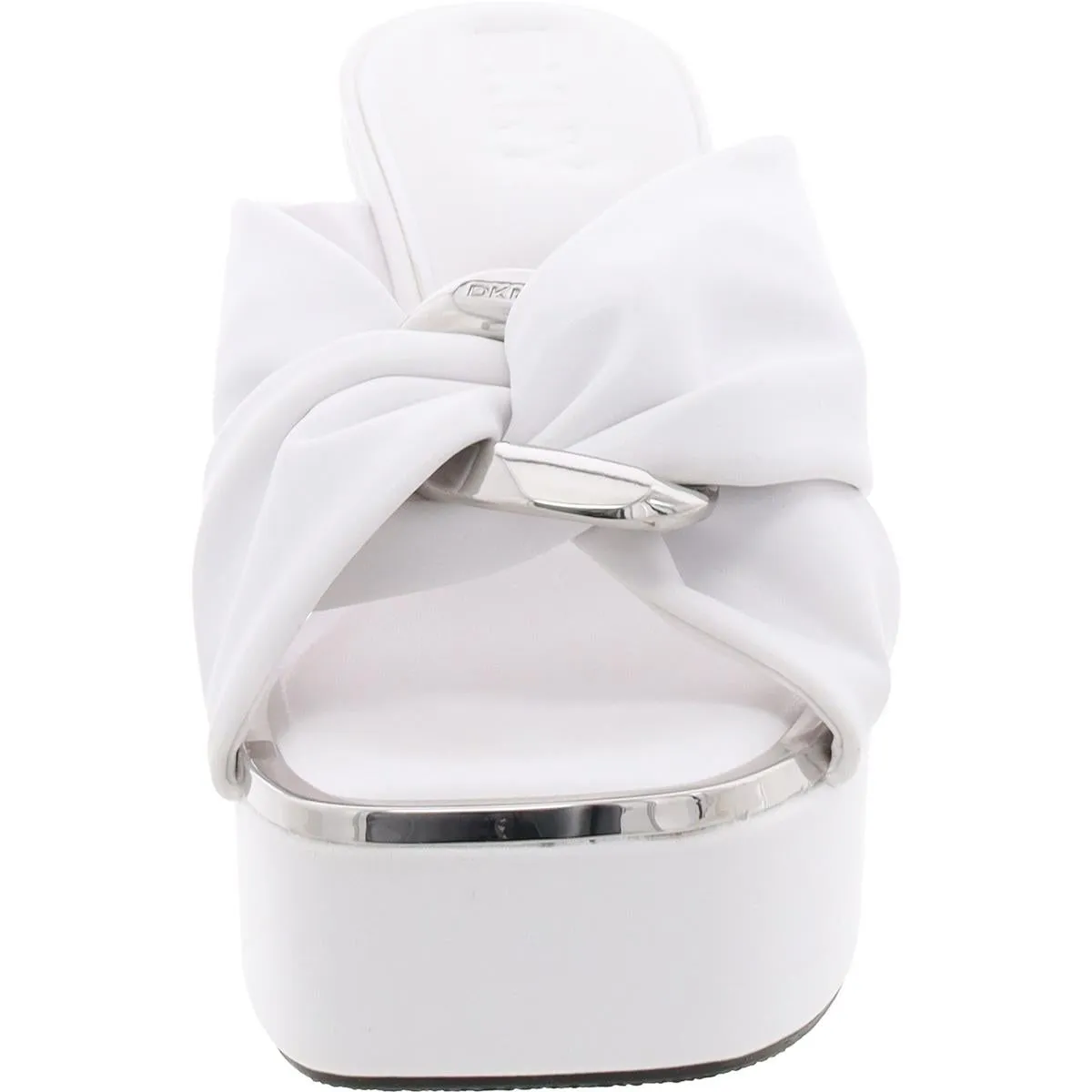 Womens Faux Leather Embellished Wedge Heels