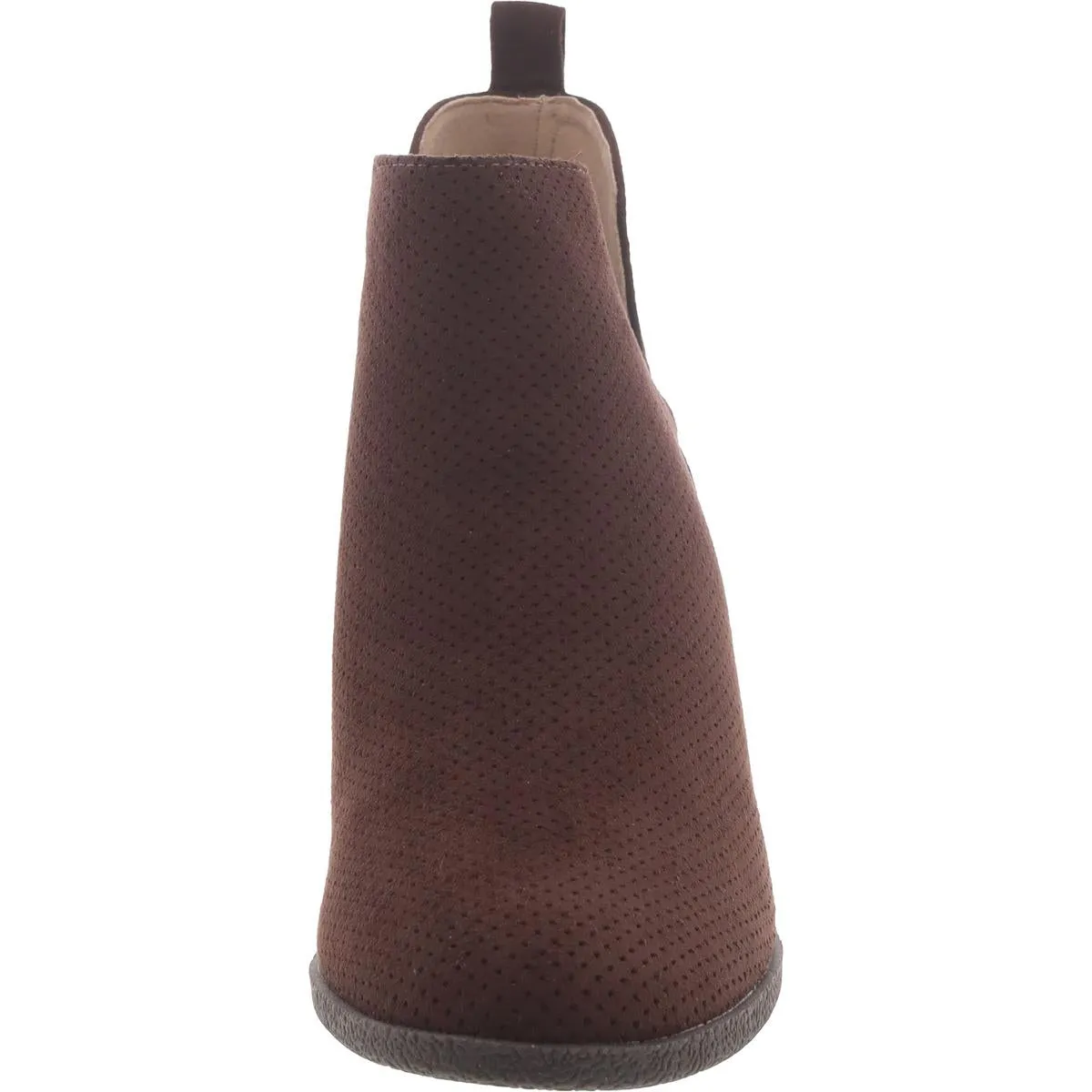 Womens Faux Leather Padded Insole Booties