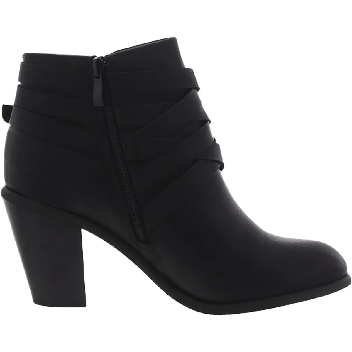 Womens Faux Leather Short Ankle Boots