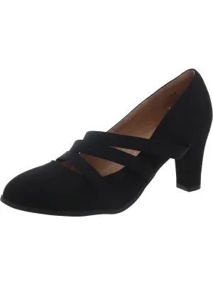 Womens Faux Suede Pointed toe Pumps