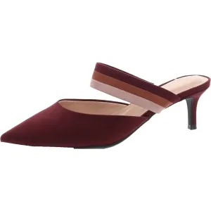 Womens Faux Suede Striped Slide