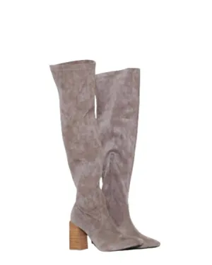 Women's Faye Over The Knee Boot In Grey
