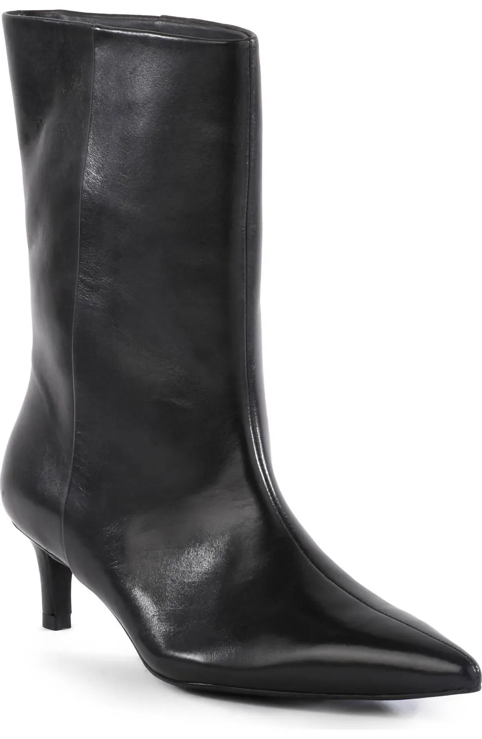 Women's Game Changer Heeled Boot In Black Leather