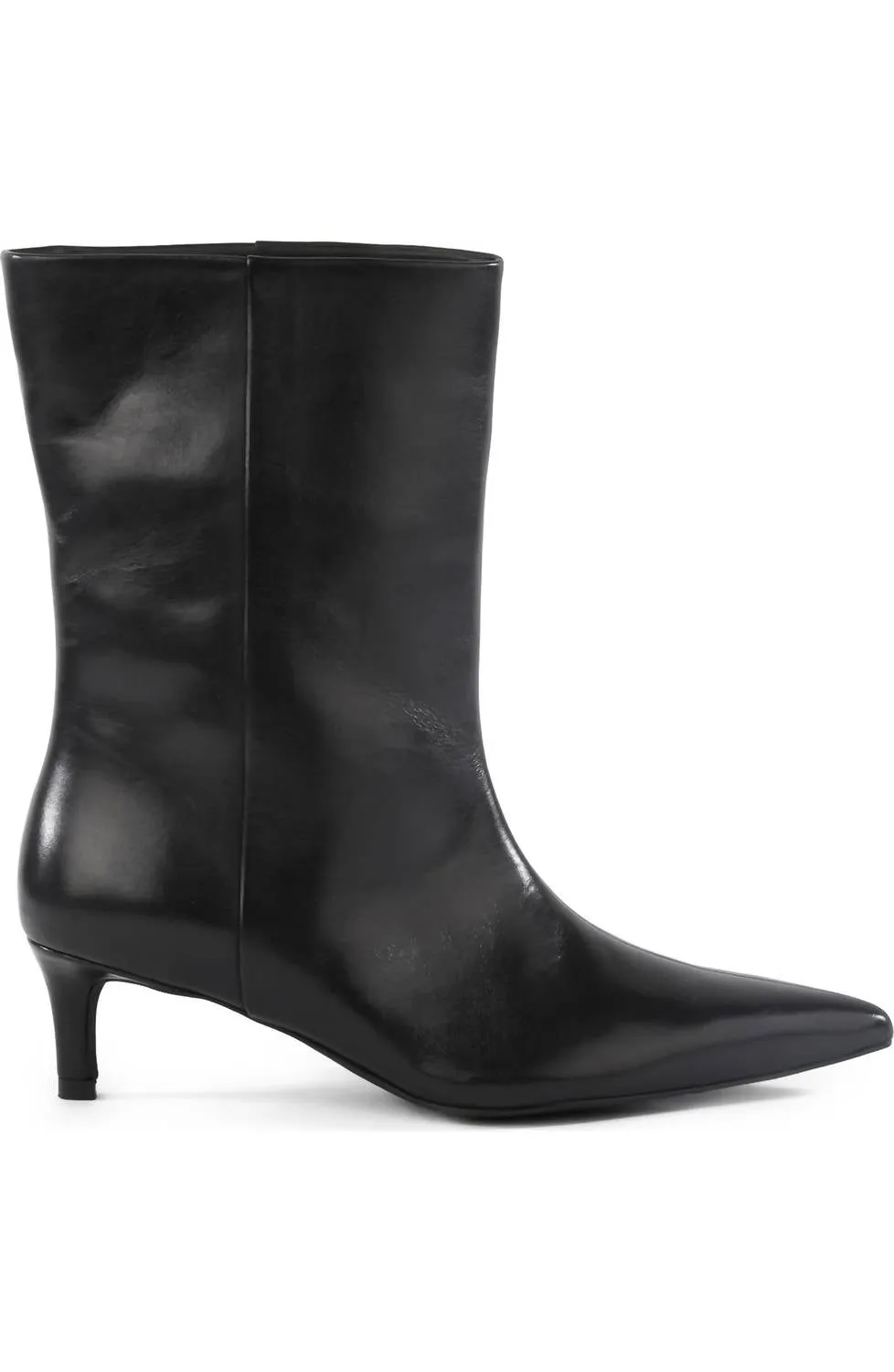 Women's Game Changer Heeled Boot In Black Leather
