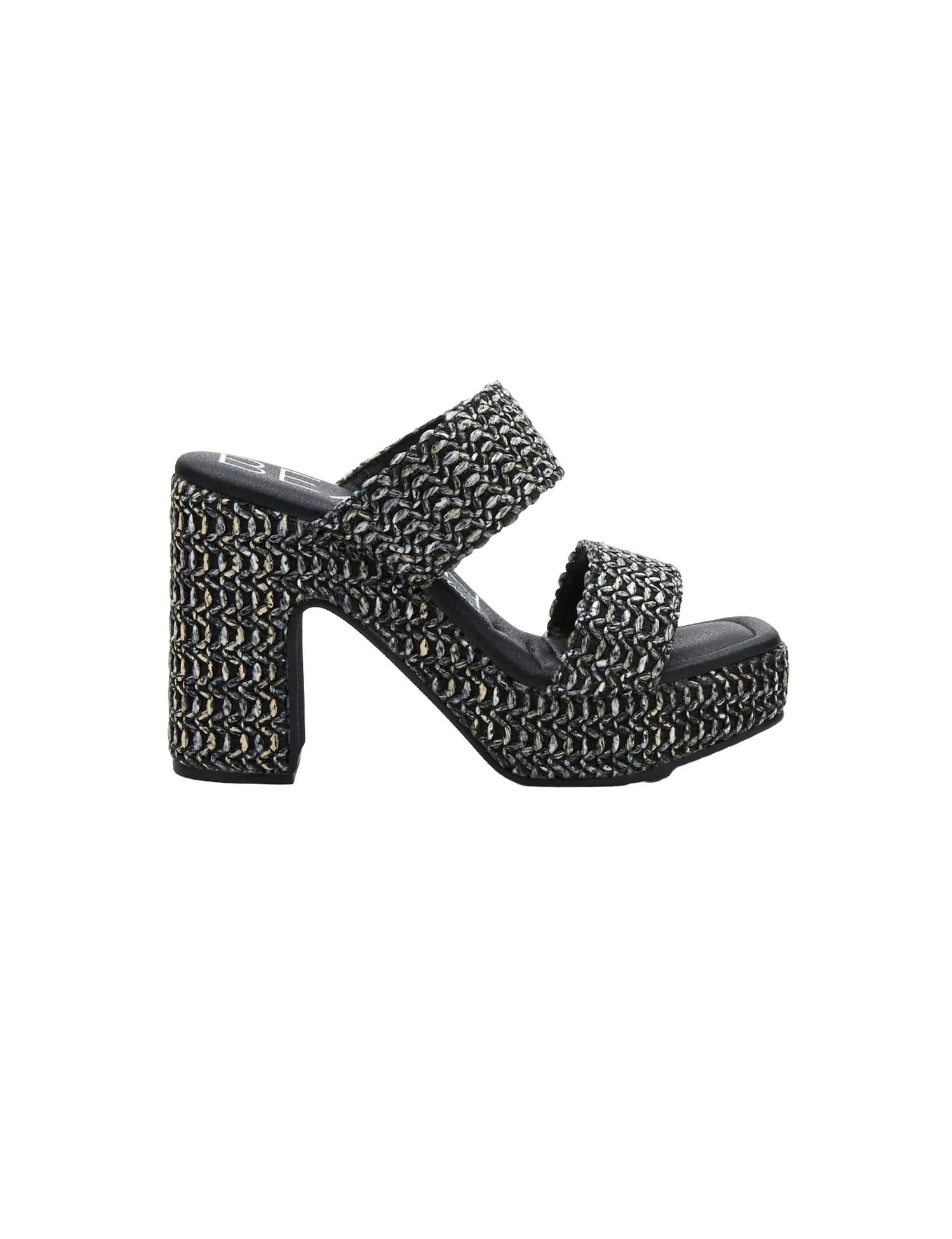 Women's Gem Platform Block Heel In Black