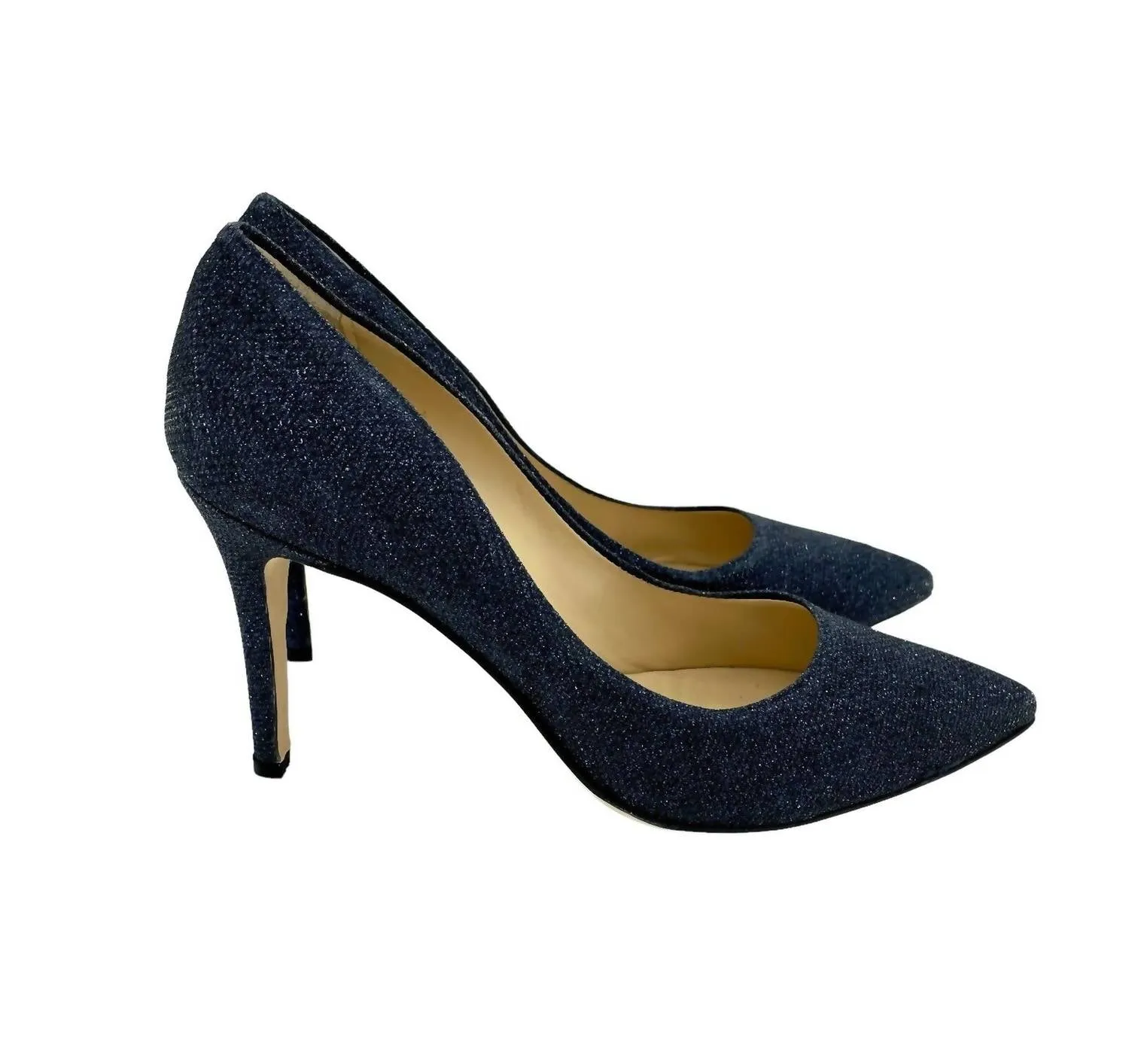 Women's Glitter Mesh Stiletto Heels In Blue
