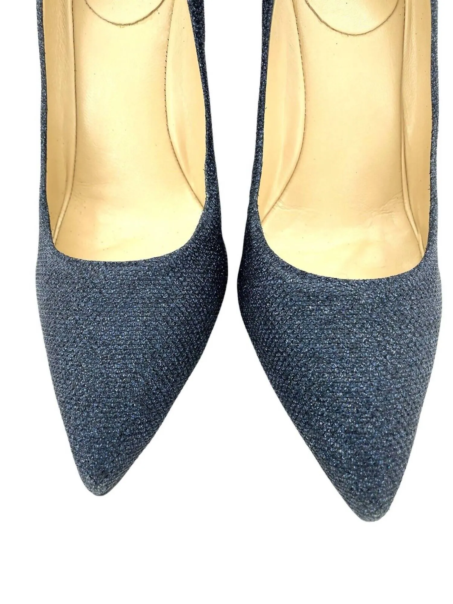 Women's Glitter Mesh Stiletto Heels In Blue