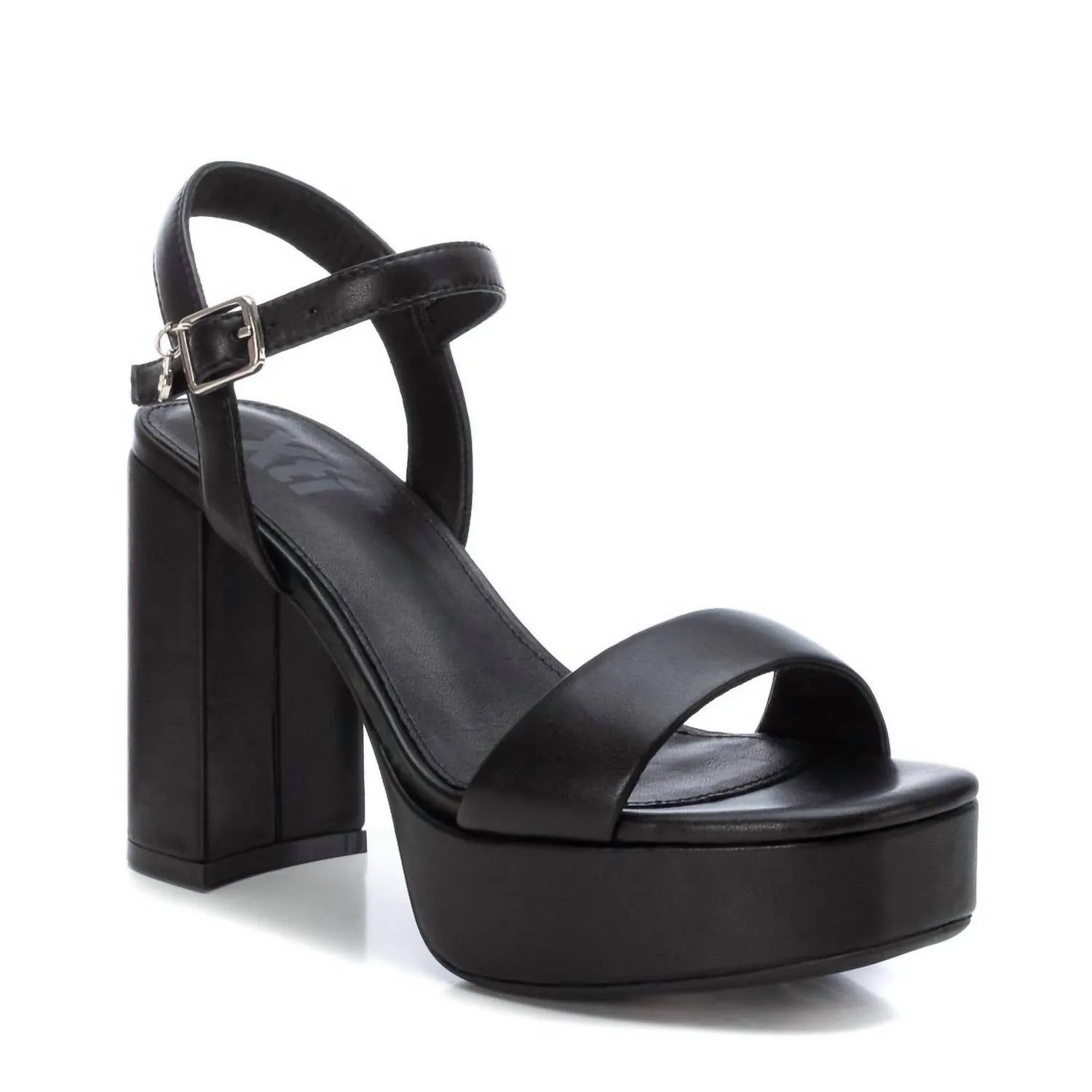 Women's Heeled Platform Sandals In Black