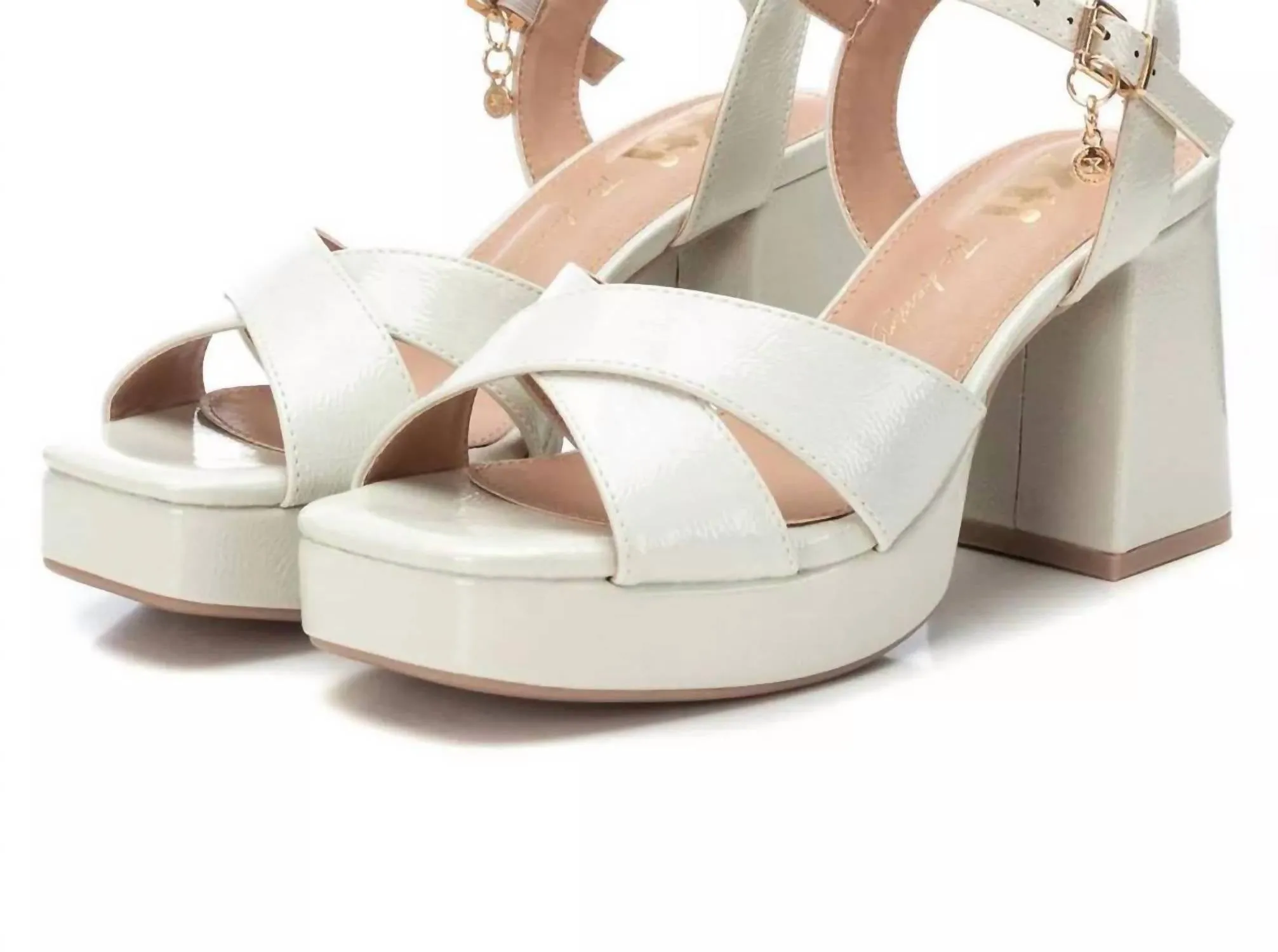 Women's Heeled Platform Sandals In Ice