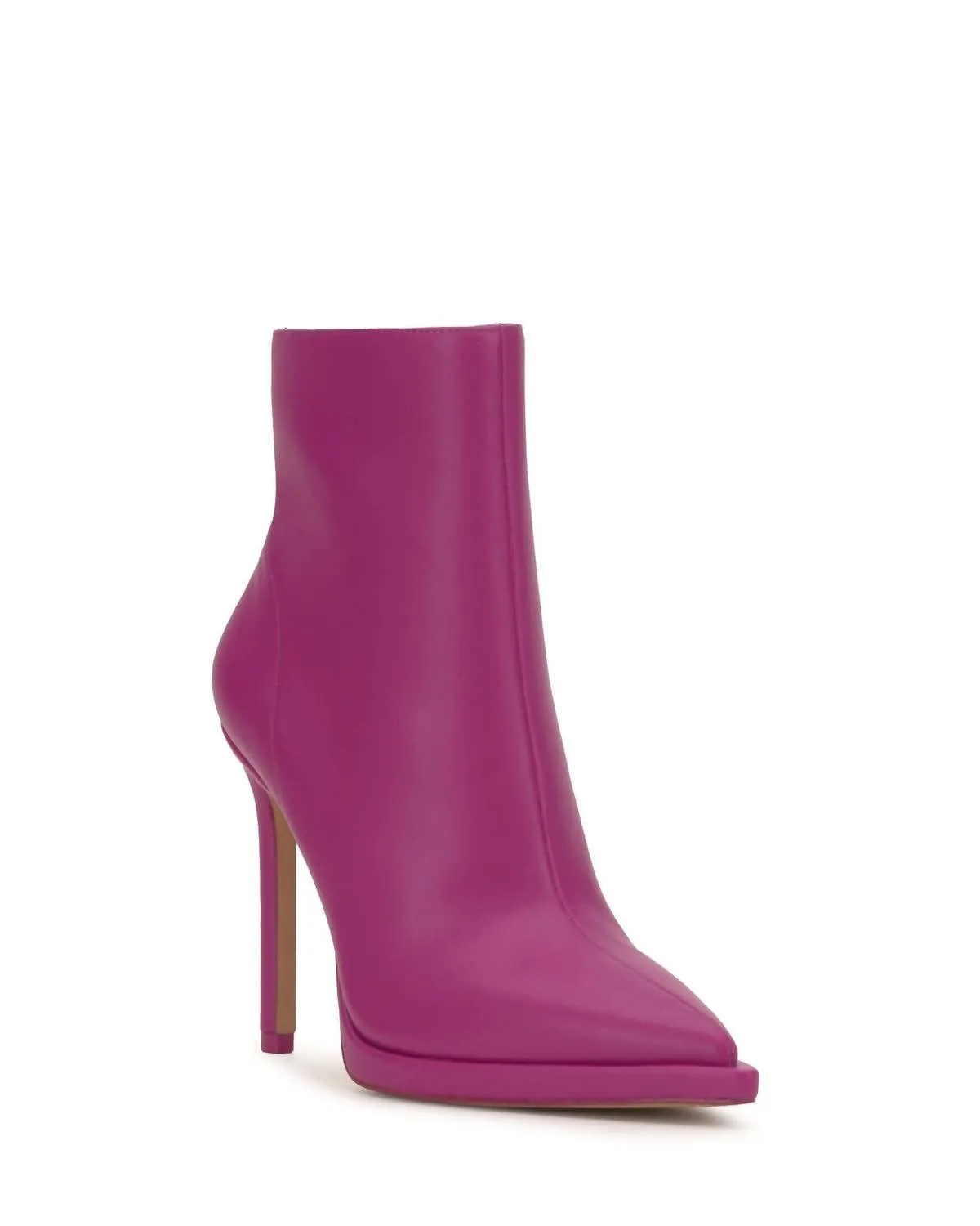 Women's High Heel Leather Bootie In Pink