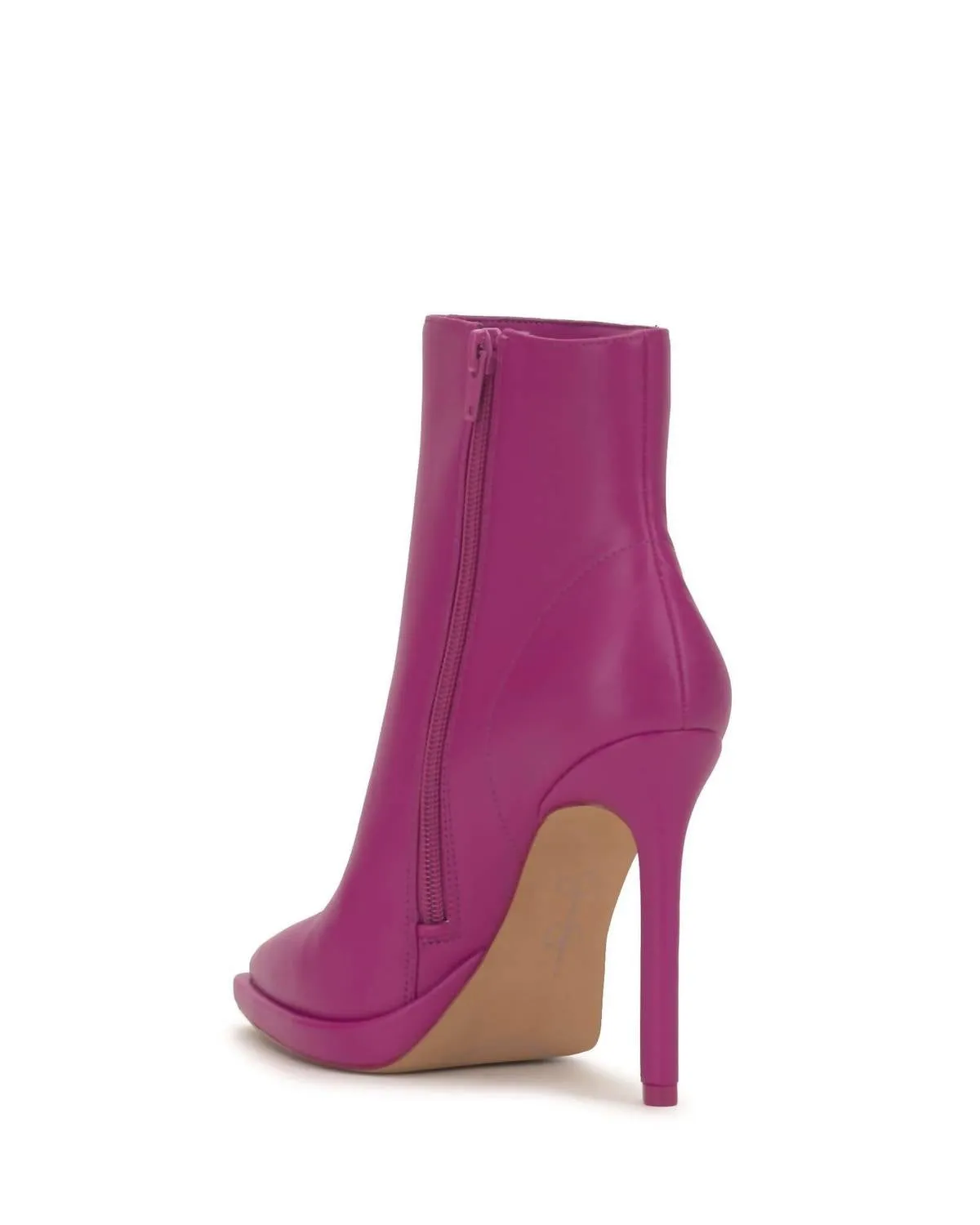 Women's High Heel Leather Bootie In Pink