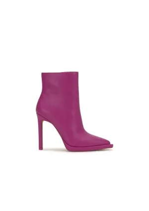 Women's High Heel Leather Bootie In Pink