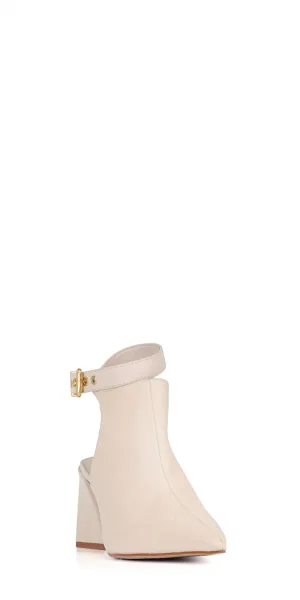 Women's Kala Leather Cutout Heels In Eggshell