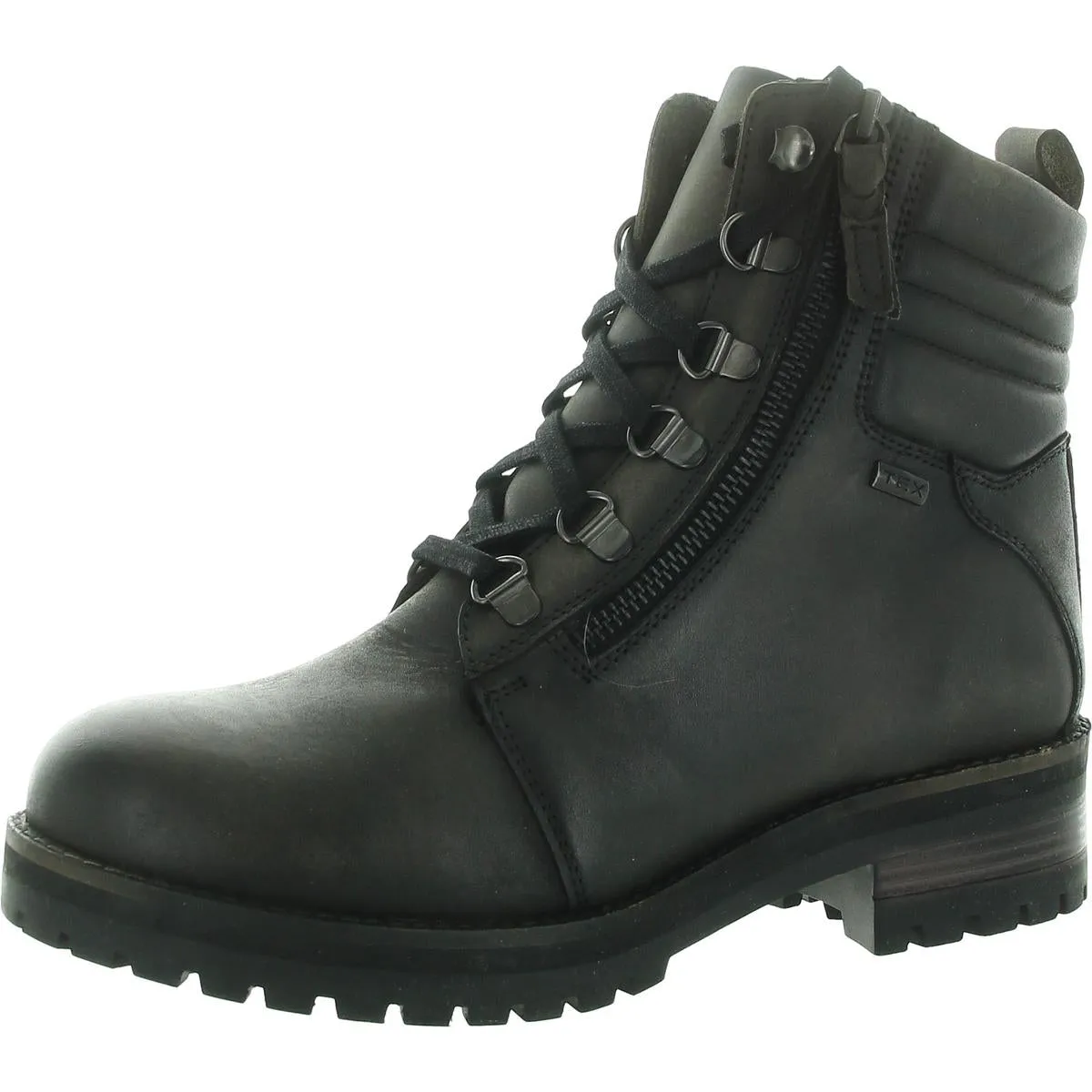 Womens Lace-Up Leather Combat & Lace-Up Boots