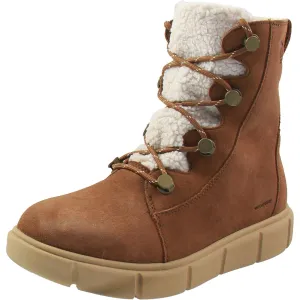 Womens Lace-Up Suede Hiking Boots
