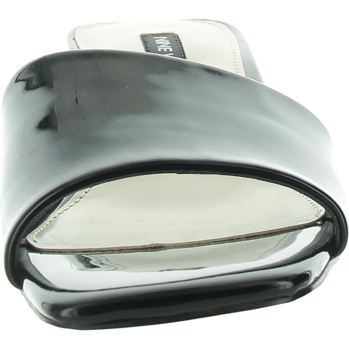Womens Laceless Patent Leather Slide