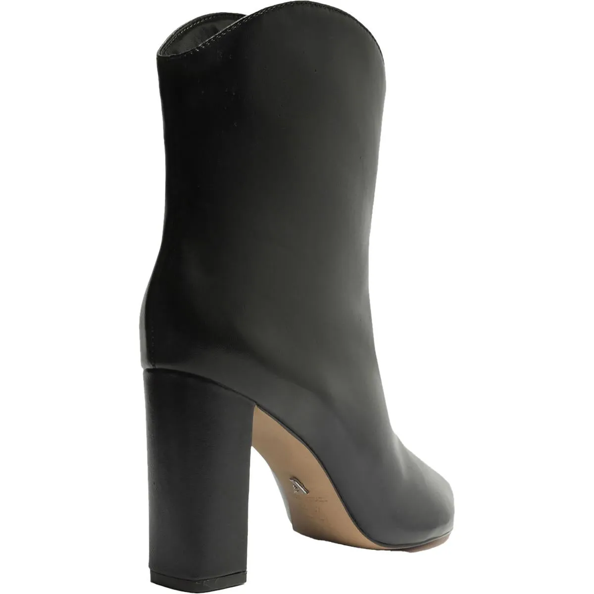 Womens Leather Almond Toe Ankle Boots