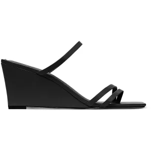 Womens Leather Ankle Wedge Heels