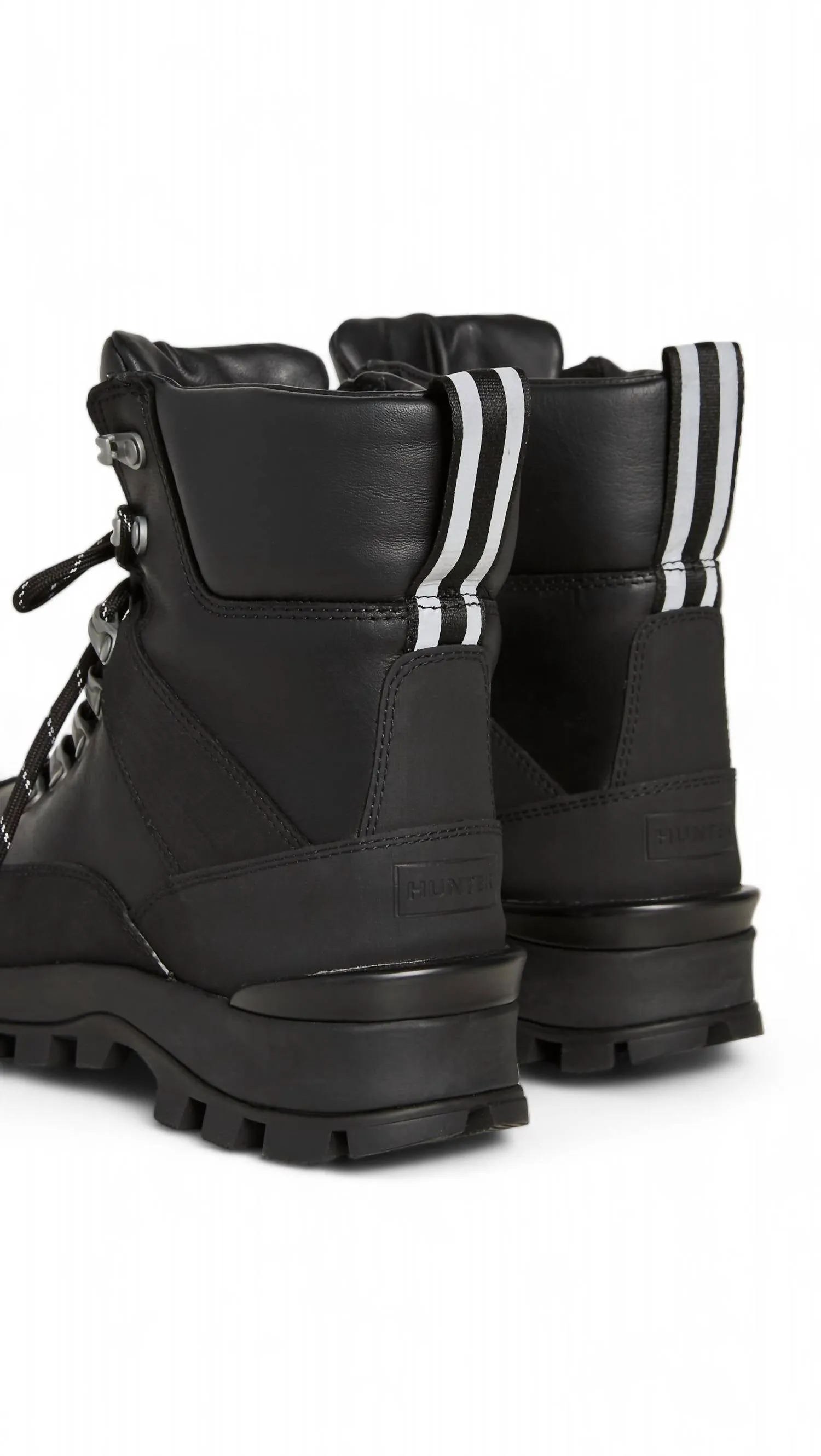 Women's Leather Commando Boot In Black