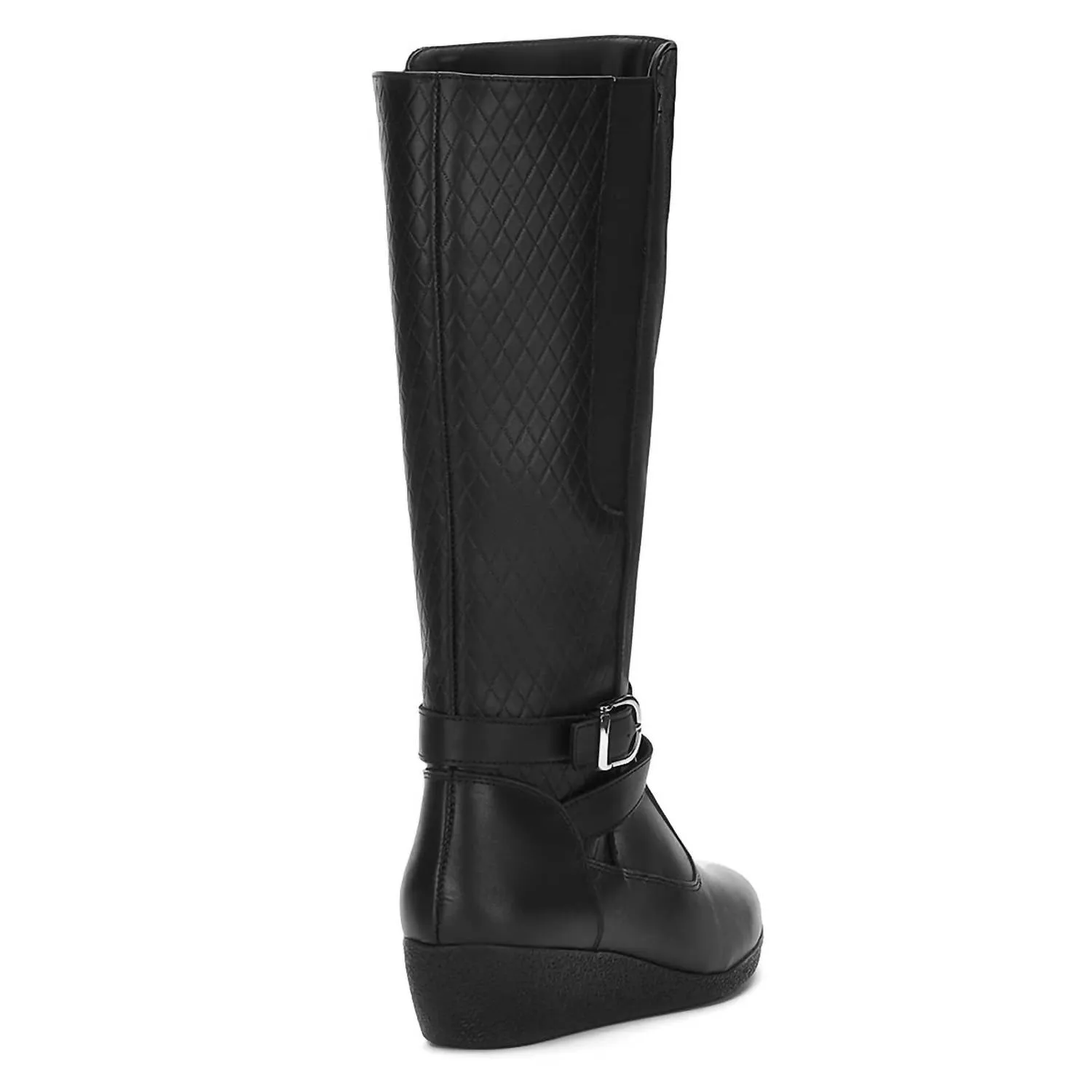 Women's Leather Riding Boots In Black