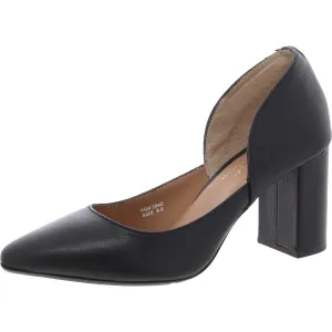 Womens Leather Trim Leather D'Orsay Heels