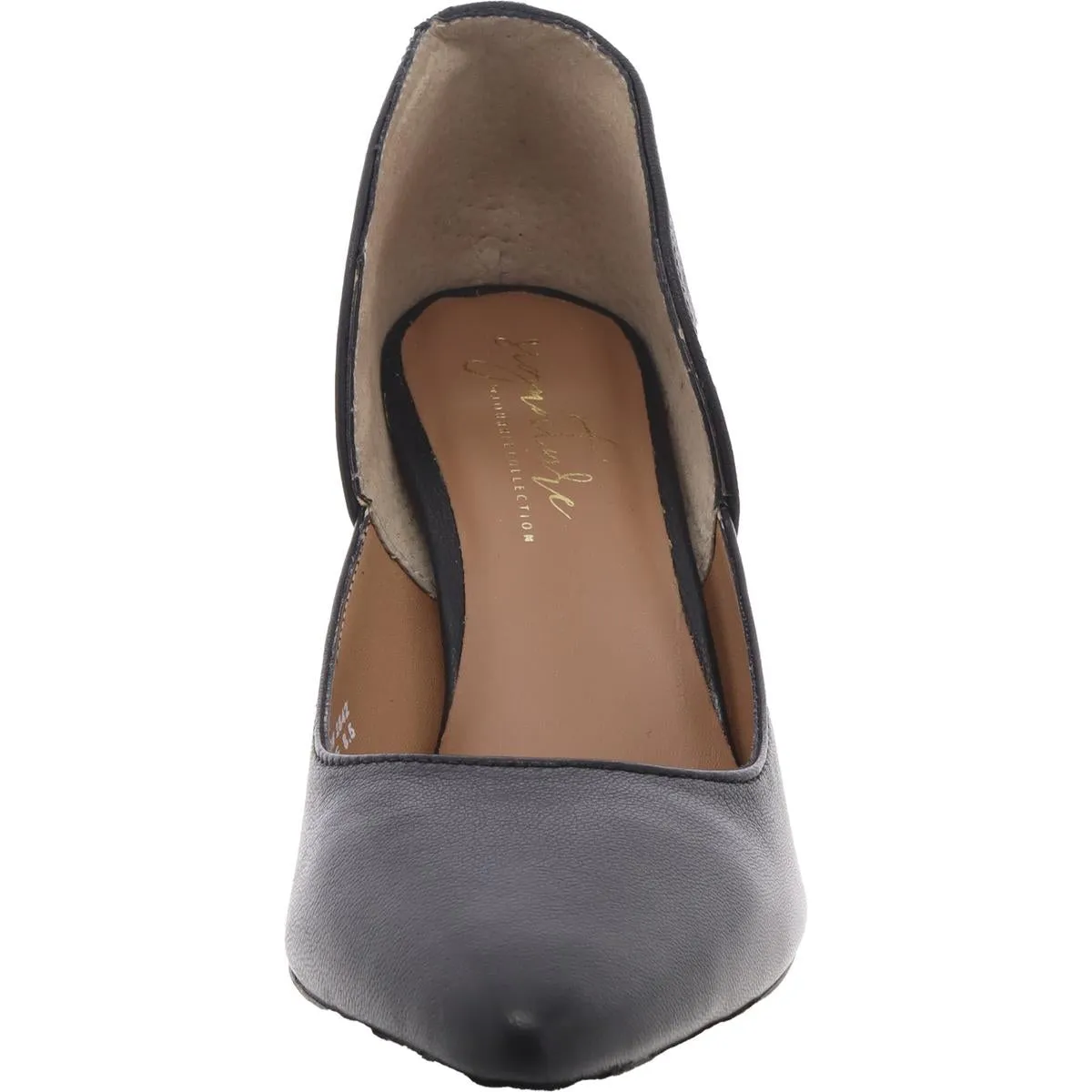 Womens Leather Trim Leather D'Orsay Heels