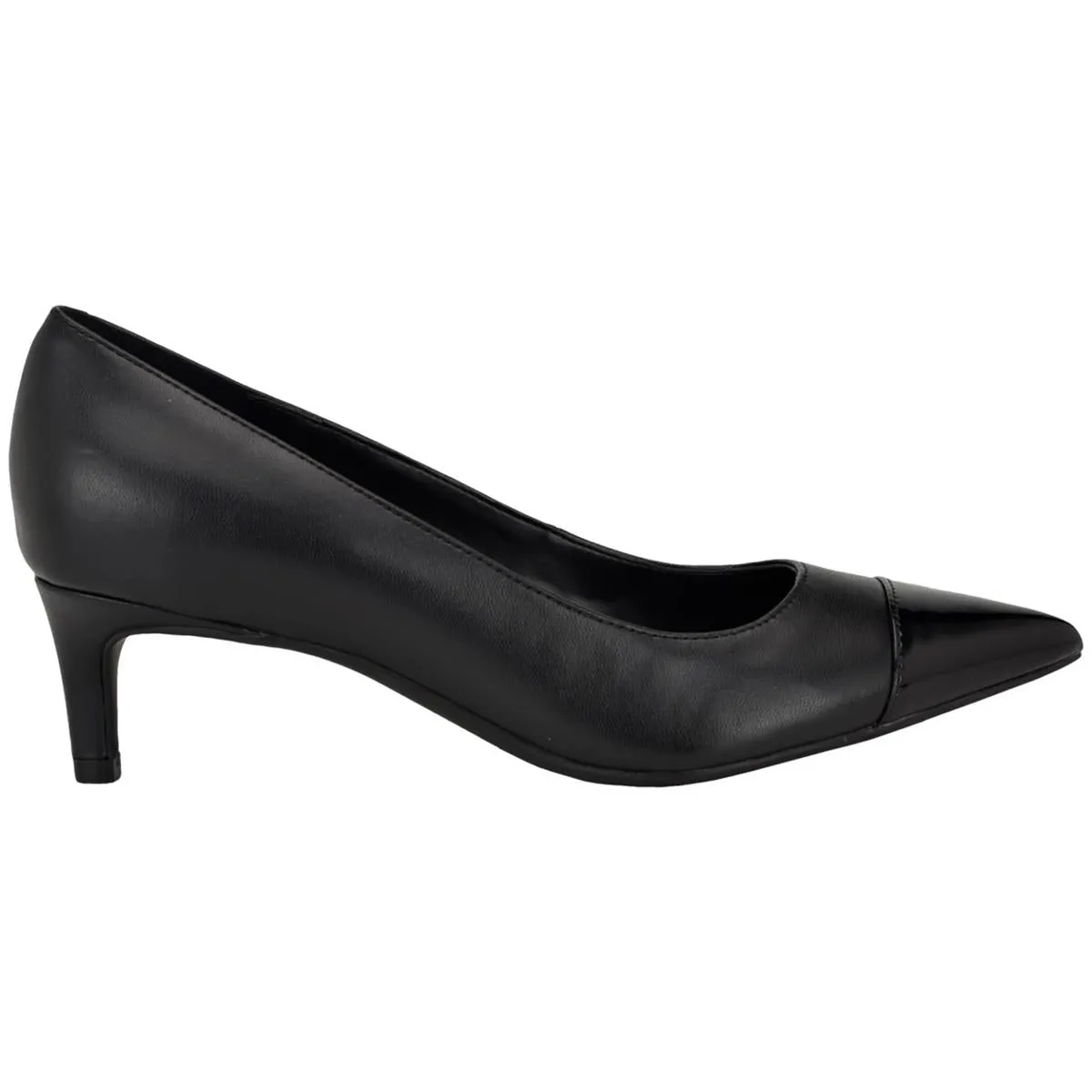 Womens Leather Trim Man Made Kitten Heels