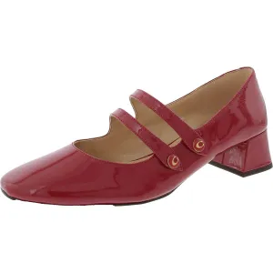 Womens Logo Leather Mary Jane Heels