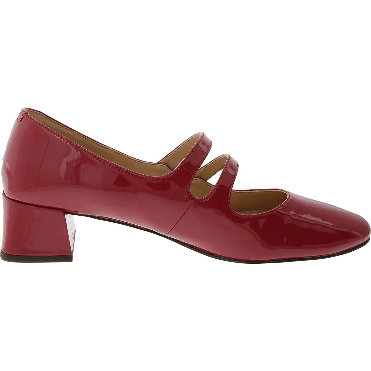 Womens Logo Leather Mary Jane Heels