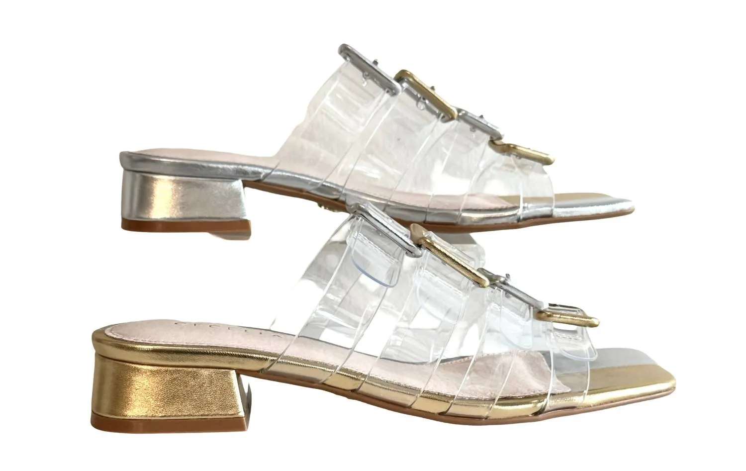 Women's Ludlow Heeled Sandals In Gold/silver