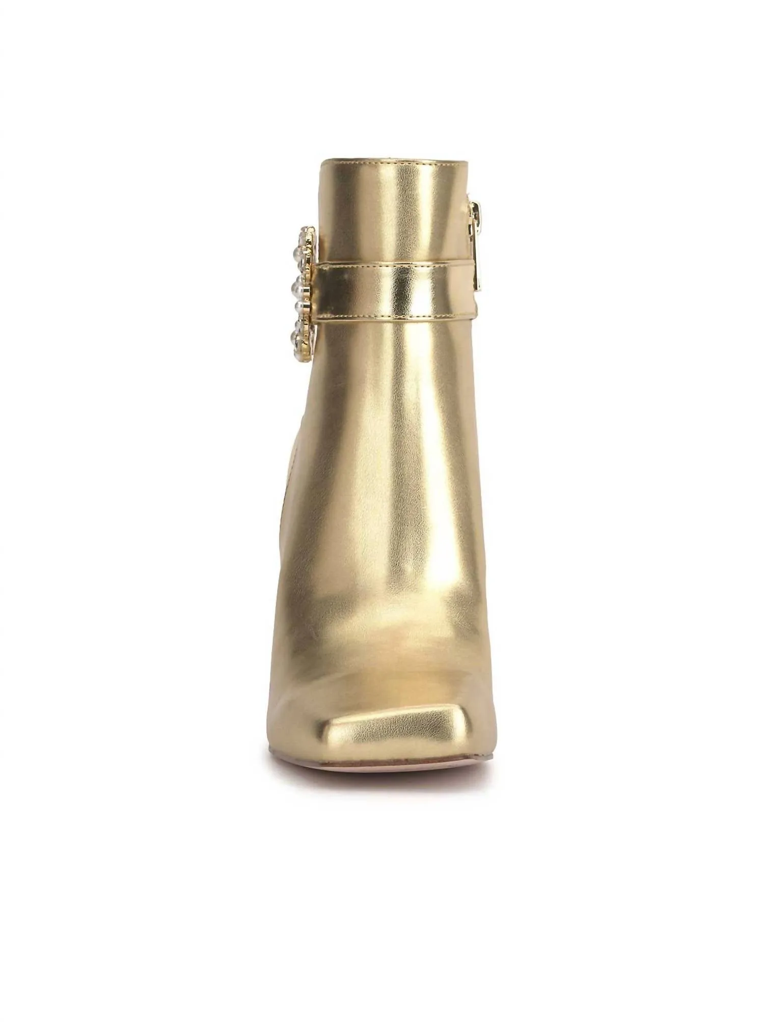 Women's Luminna Block Heeled Bootie In Gold