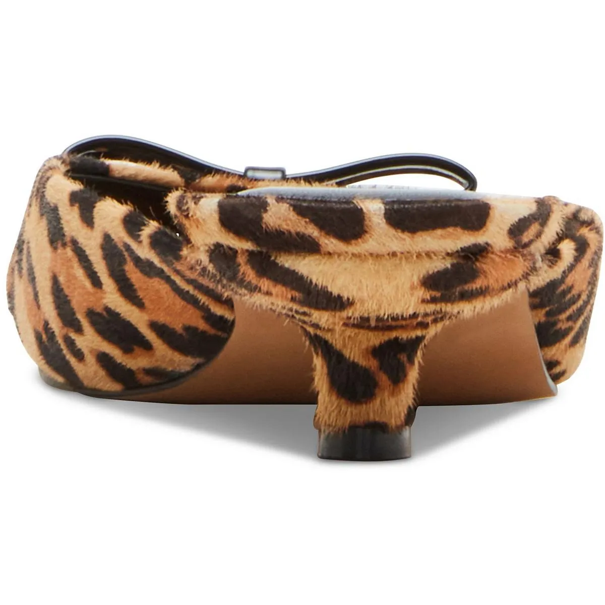 Womens Metallic Square Toe Kitten Heels