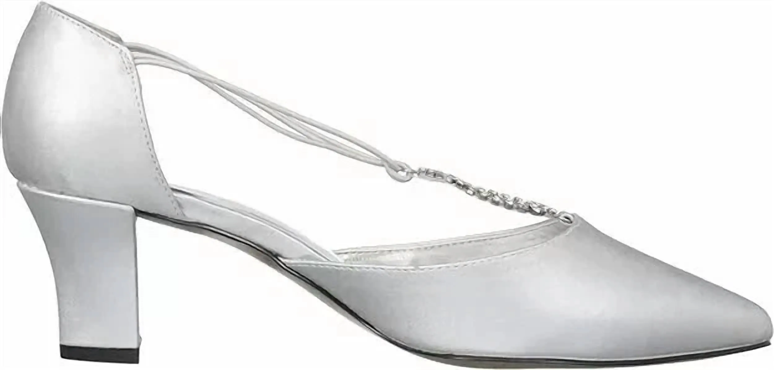 Women's Moonlight Evening Pumps In Silver Satin