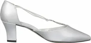 Women's Moonlight Evening Pumps In Silver Satin