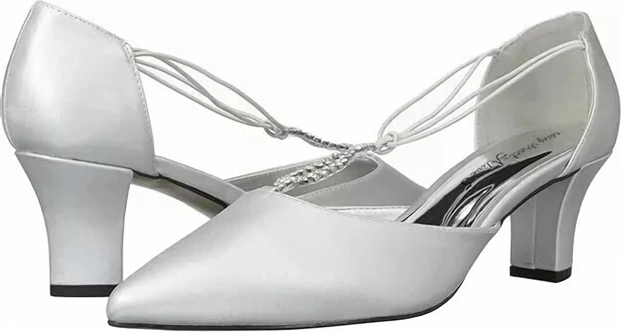 Women's Moonlight Evening Pumps In Silver Satin
