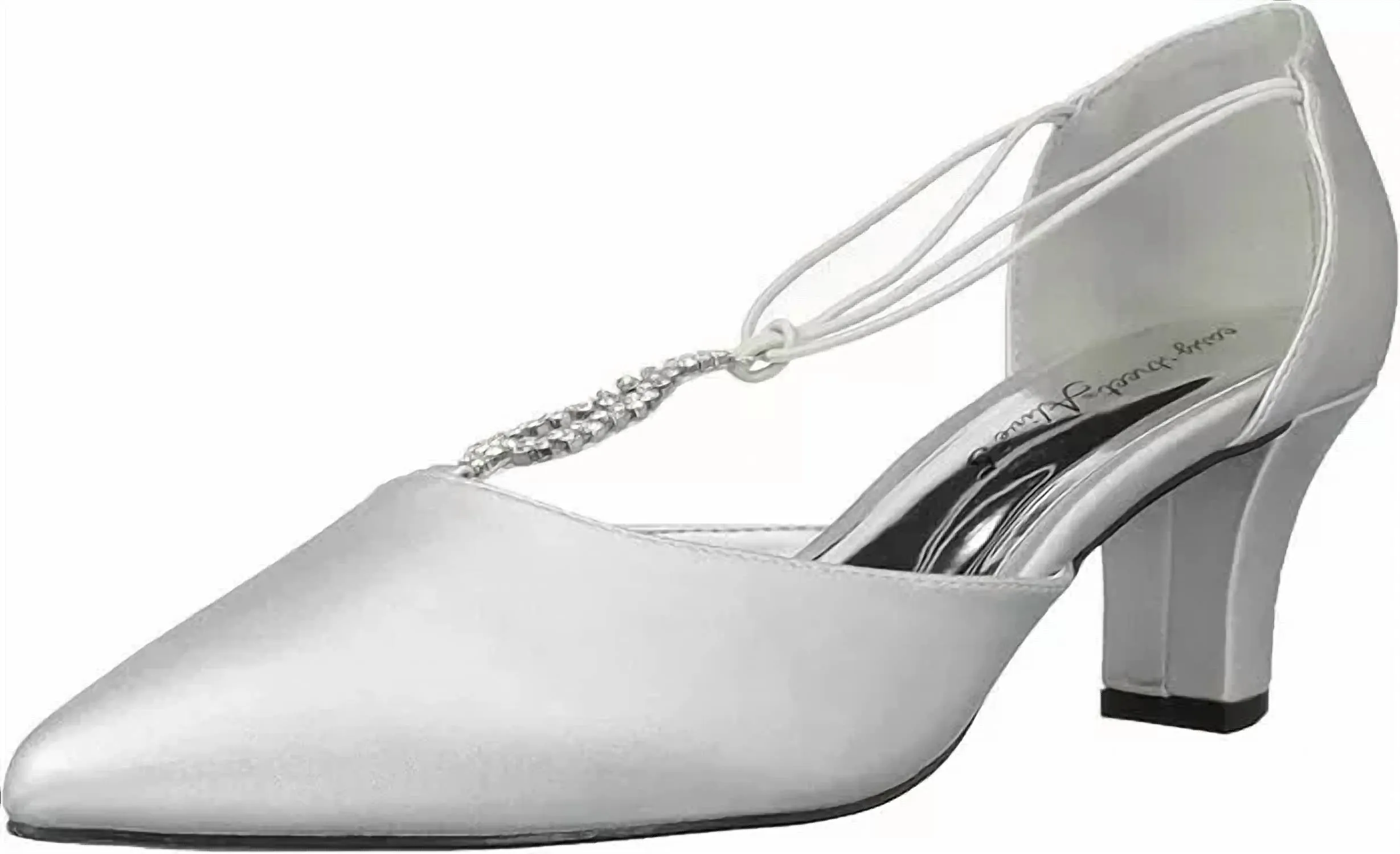 Women's Moonlight Evening Pumps In Silver Satin