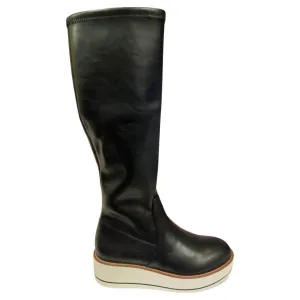 Women's Nadia Smooth Stretch Flatform Boot In Black