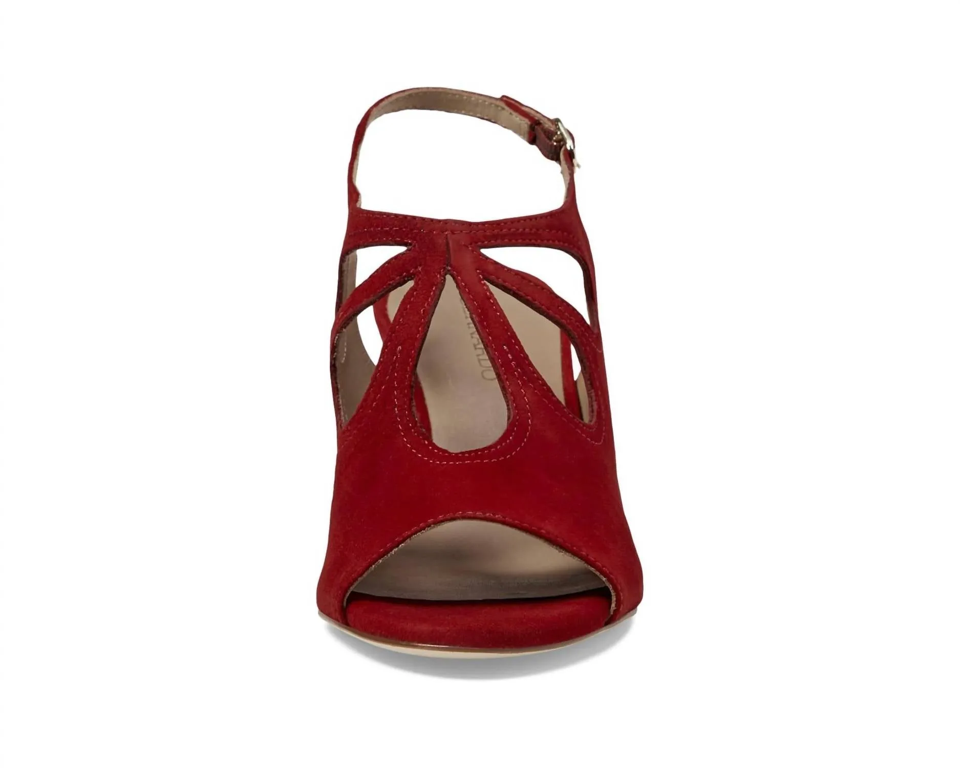 Women's Nili Heels - Medium In Dark Red Kid Suede