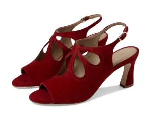 Women's Nili Heels - Medium In Dark Red Kid Suede