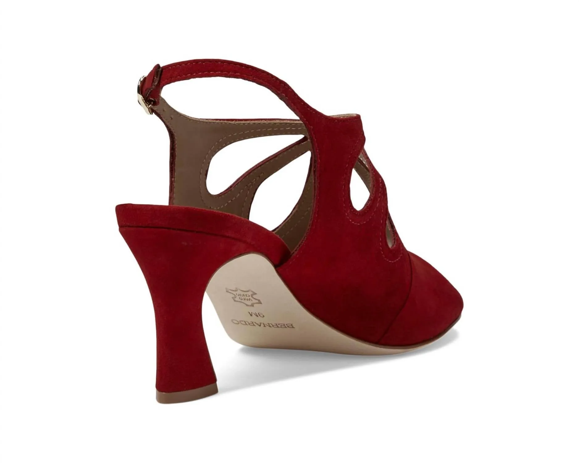Women's Nili Heels - Medium In Dark Red Kid Suede