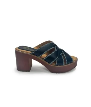 Women's Norwood Leather Heeled Sandals In Black